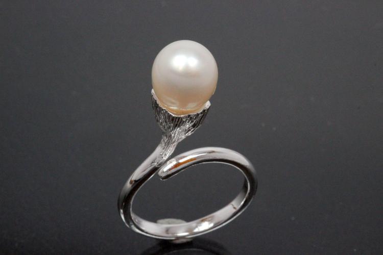 Ring, Pearldesign 925/- Silver with Freshwaterpearl (FWP)