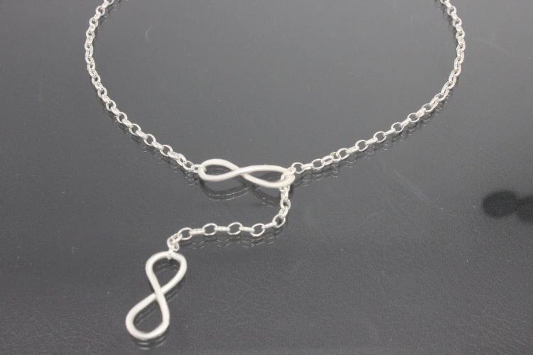 aLEm Necklace Infinity 925/- Silver plated