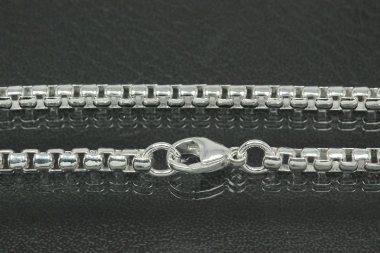 Karibikketten - Design ca. Ø3,4mm 925/- Silber massiv mit Karabiner