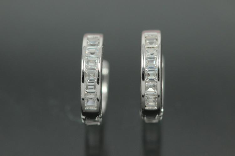 aLEm Klappcreolen 925/- Silber rhodiniert ca.AØ12,2mm, IØ9,0mm, MS1,6mm, Breite 2,7mm
