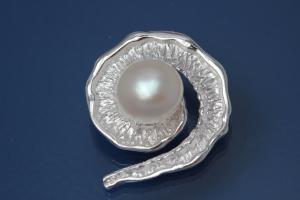 Pendant Spiral with Pearl  925/- Silver