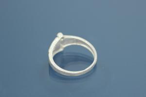 Ring 925/- Silver partially gold plated, 1x Lapislazuli Triangle