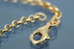 Belcher chain necklace solid (not hollow) Ø 2,0mm, with trigger clasp, 333/- Gold, available in different Lengths