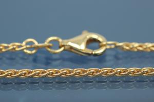 Spike chain necklace solid (not hollow) Ø 2,0mm, with trigger clasp, 333/- Gold, available in different Lengths