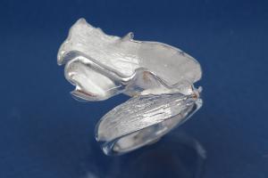 Ring, Unterwasserpflanzen-Design 925/- Silber