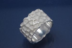 Ring, gehämmertes Design 925/- Silber