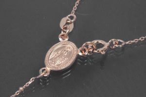 aLEm Lifestyle - chain with cross and medal 925/- silver rosé gold plated with spring ring