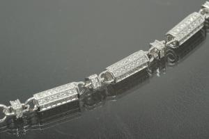 aLEm Sailors Chain in Concertinastyle with Clasp 925/- Silver rhodium plated,