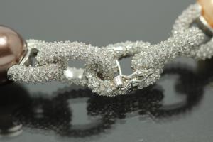 aLEm Collier Glittering Sea 925/- Silber rhodiniert,