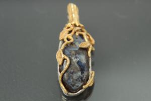 aLEm Anhänger mit Boulder Opal 925/- Silber teilvergoldet