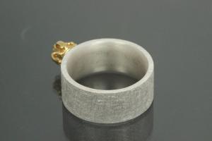 aLEm Ring Goldenes Hoheitssymbol der Liebe by alain LE mondial 925/- Silber mit Teilvergoldung,