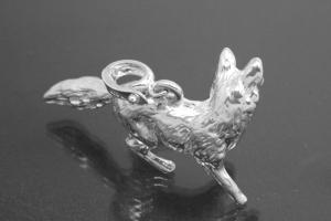 aLEm Pendant Fox with openable bail 925/- Silver