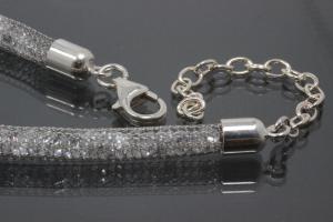 aLEm Filled Meshchain Happy Starlight with 925/- Silver trigger clasp and end parts