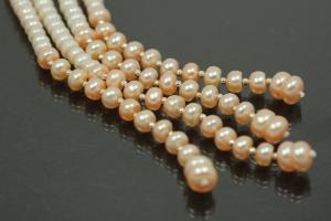 aLEm Freshwater Pearl Necklace Summer Dream 925/- Silver with four pearl strand infinitely an bail,