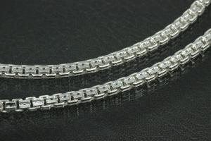 Doppelte Prinzenkette ca. 3,2mm 925/- Silber massiv mit Karabiner