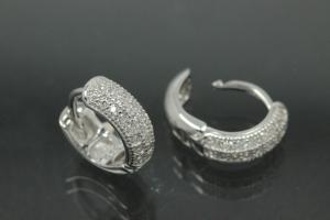 Hoops 925/- Silver rhodium plated approx size AØ10,1mm, IØ6,9mm, MS1,6mm, wide 3,8mm